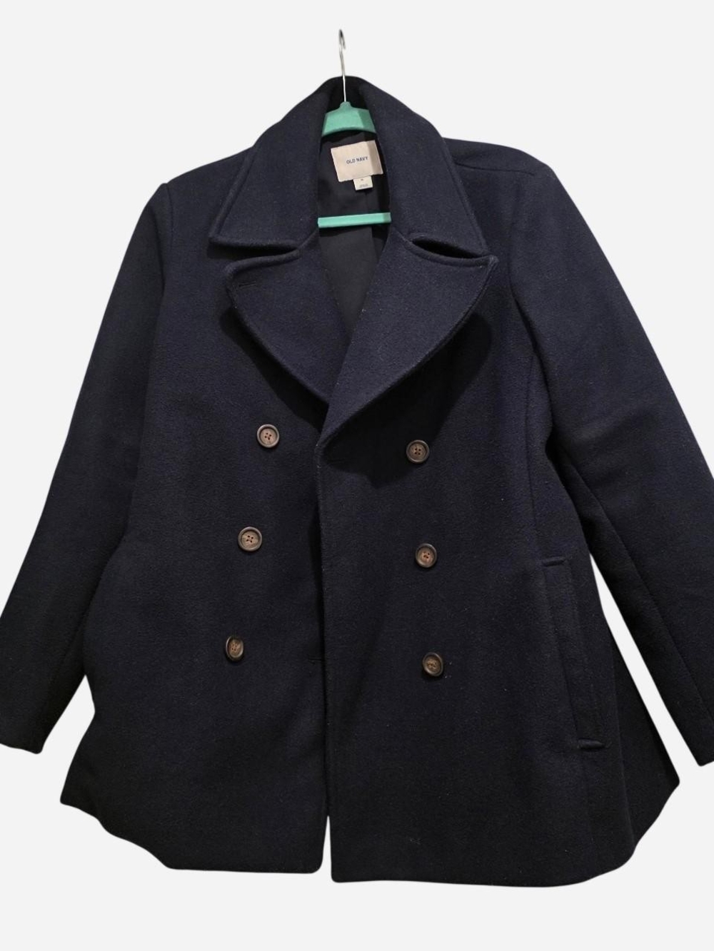 Old Navy Navy Double-Breasted Women's Pea Coat